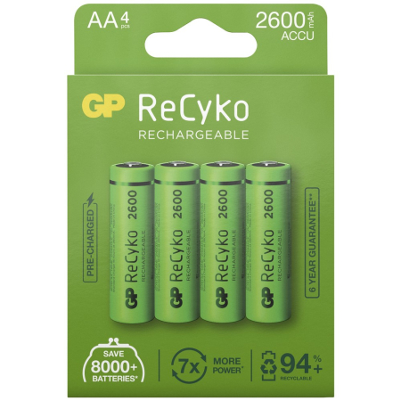 LADATTAVA PARISTO 1,2V AA 2600MAH RECYKO 4KPL GP201210