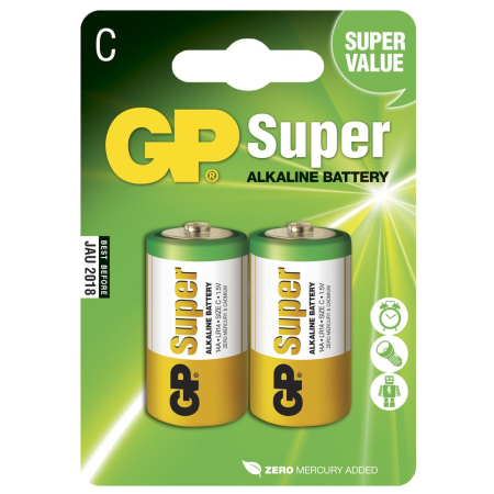 PARISTO 1,5V C/LR14 SUPER ALKALINE 2KPL GPLR14