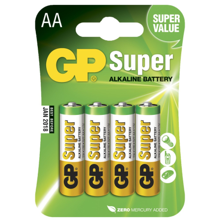 PARISTO 1,5V AA/LR6 SUPER ALKALINE 4KPL GPLR6