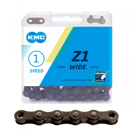 KETJU 1-V KMC Z1 WIDE BROWN, 1/2 X 1/8&quot;, 112L BZ1WBR112